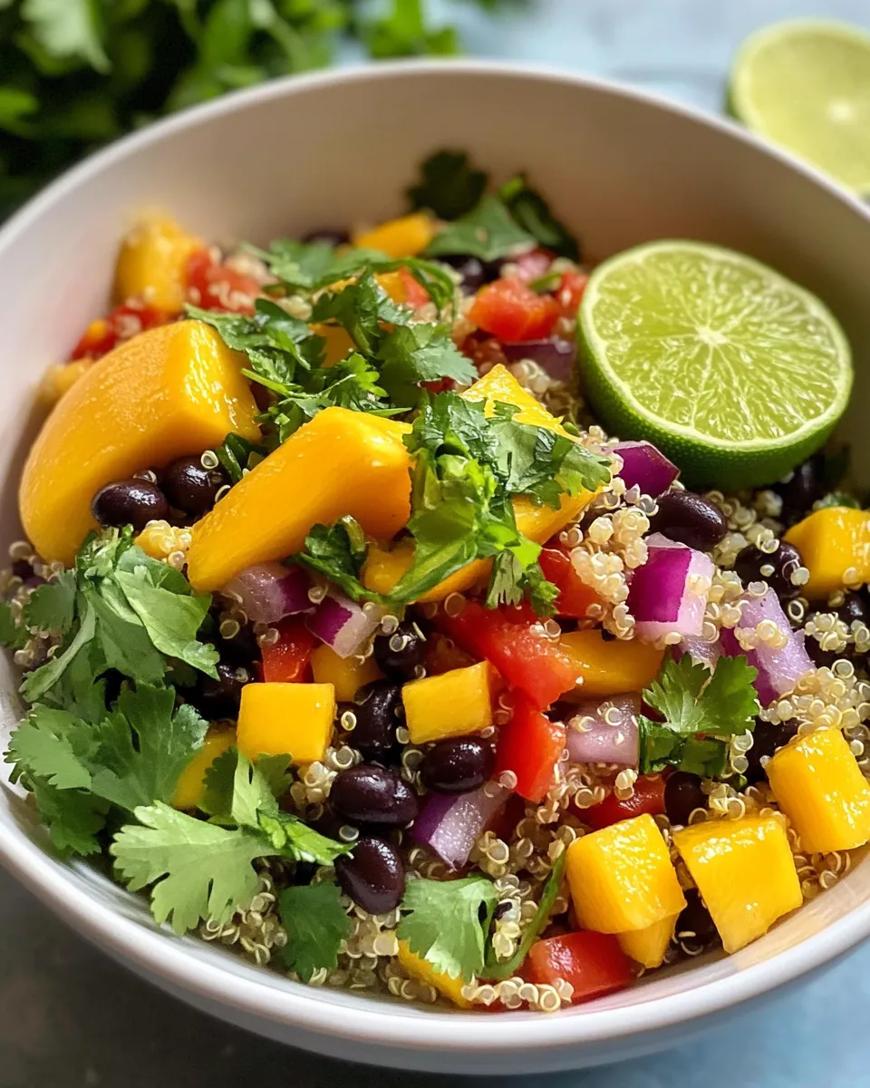 Easy Mango Black-Bean Quinoa Salad recipe image