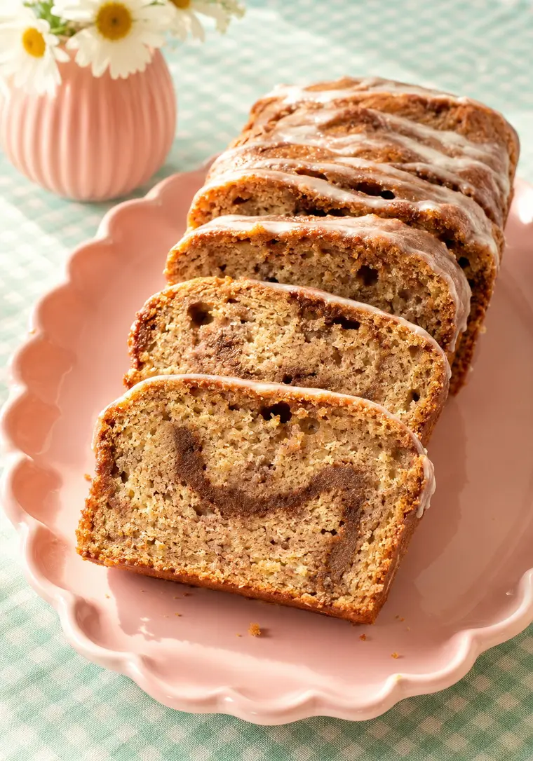 Cinnamon-Ribbon Banana Loaf