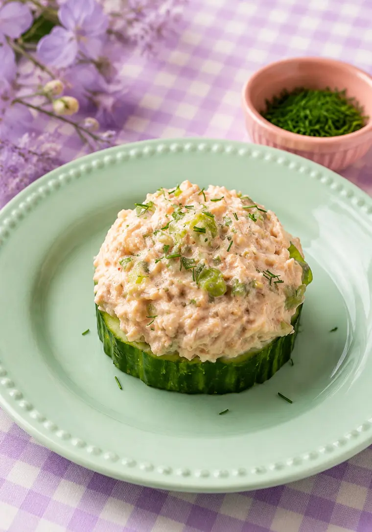 Cucumber Chicken-Salad Stacks