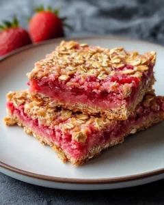 Strawberry Oatmeal Breakfast Bars