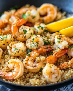 Garlic Butter Shrimp with Quinoa