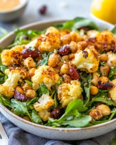 Roasted Cauliflower Salad with Lemon Tahini Dressing