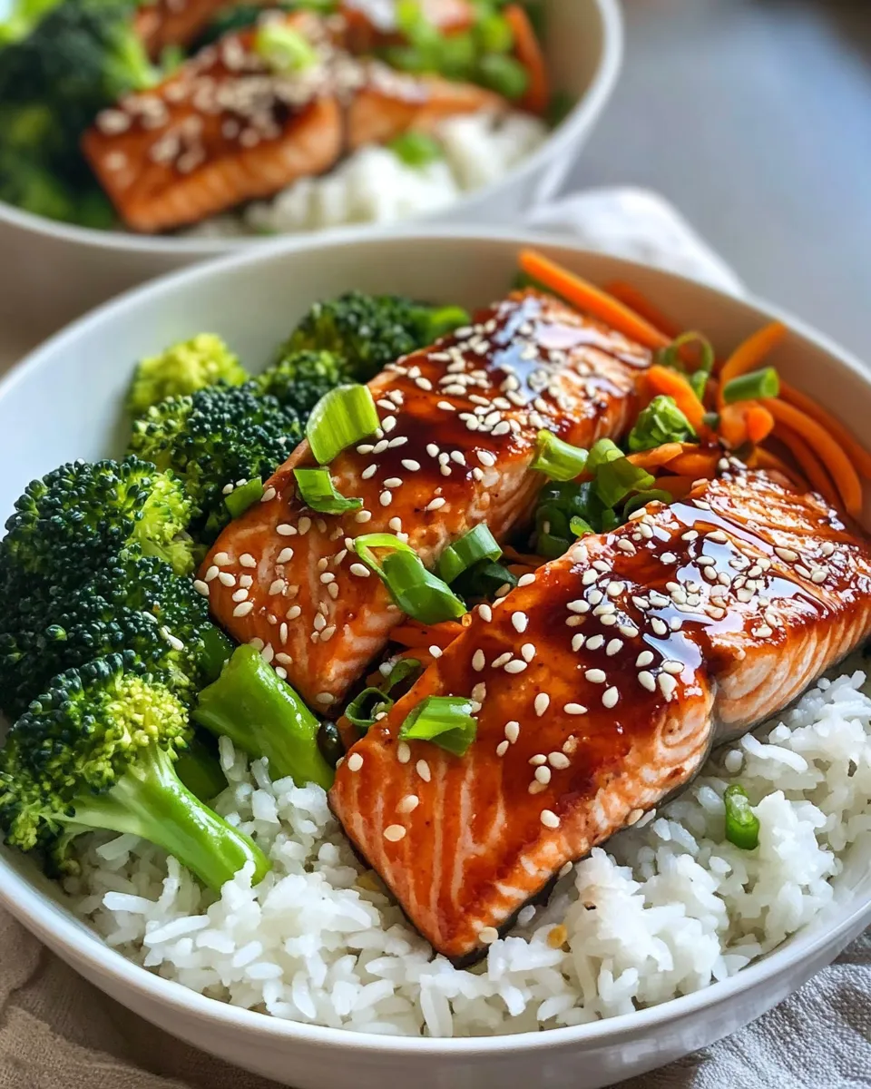 Homemade 20-Minute Teriyaki Salmon Bowls recipe photo