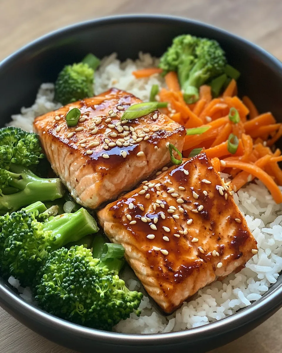 Classic 20-Minute Teriyaki Salmon Bowls dish photo