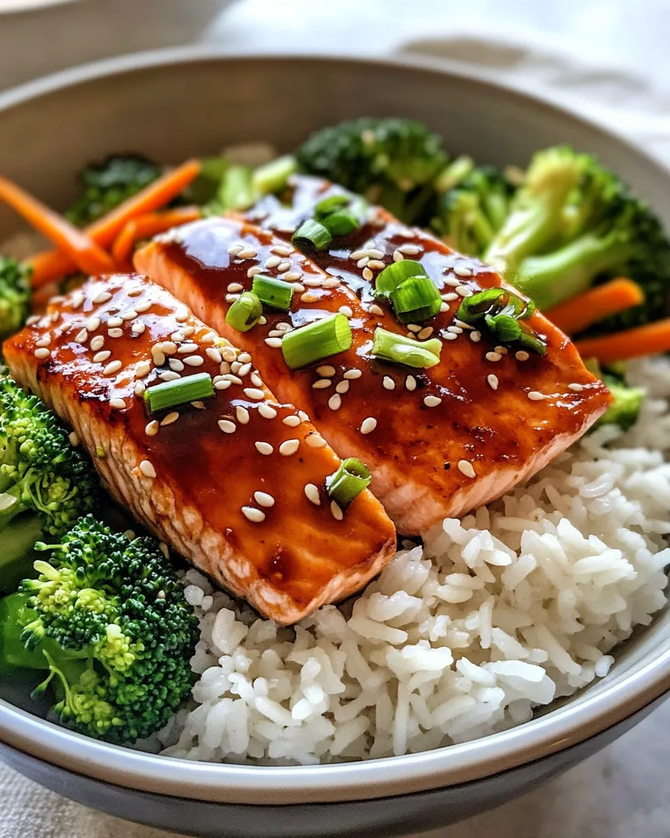 Delicious 20-Minute Teriyaki Salmon Bowls plate image