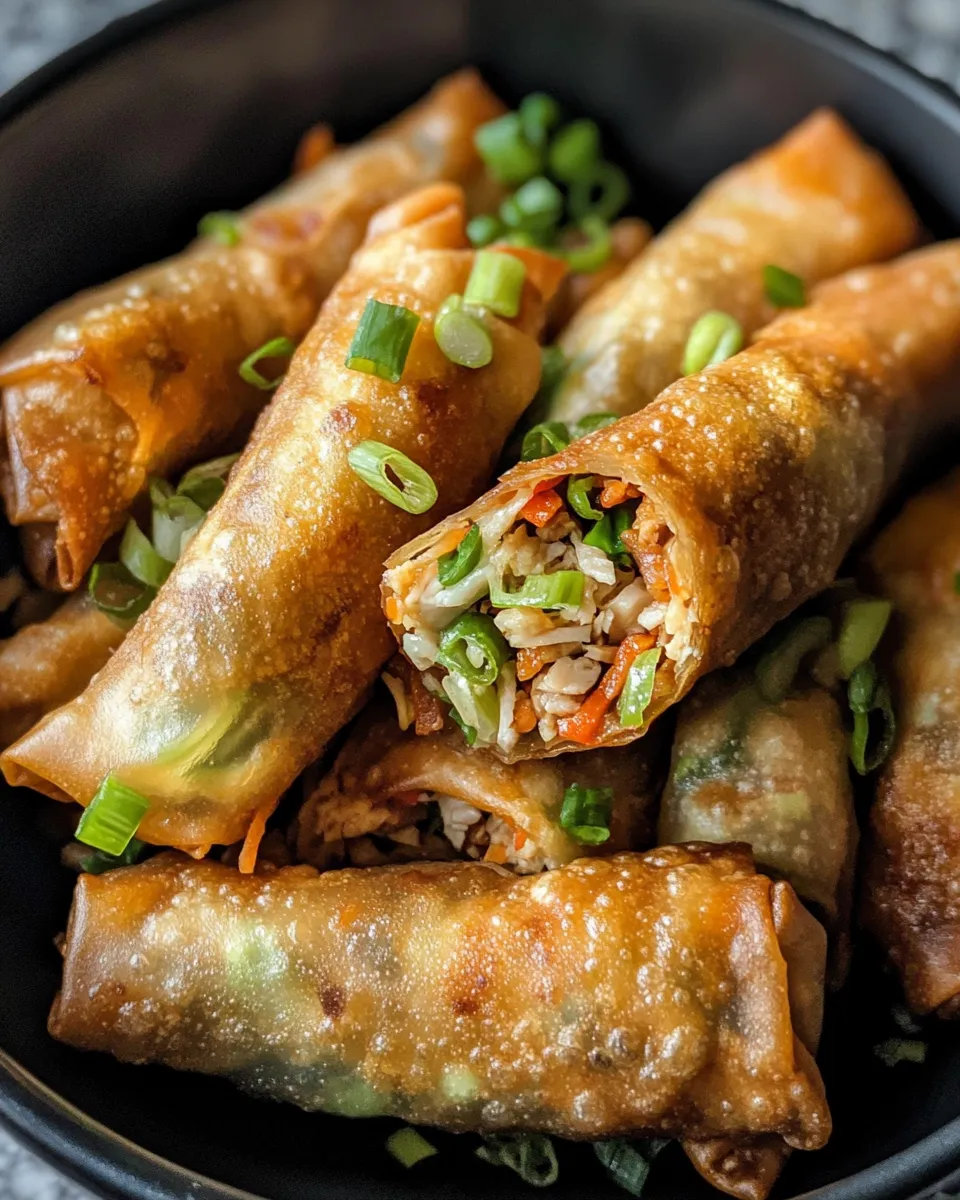 Homemade Air-Fryer Crunchy Lomein Spring Rolls recipe photo
