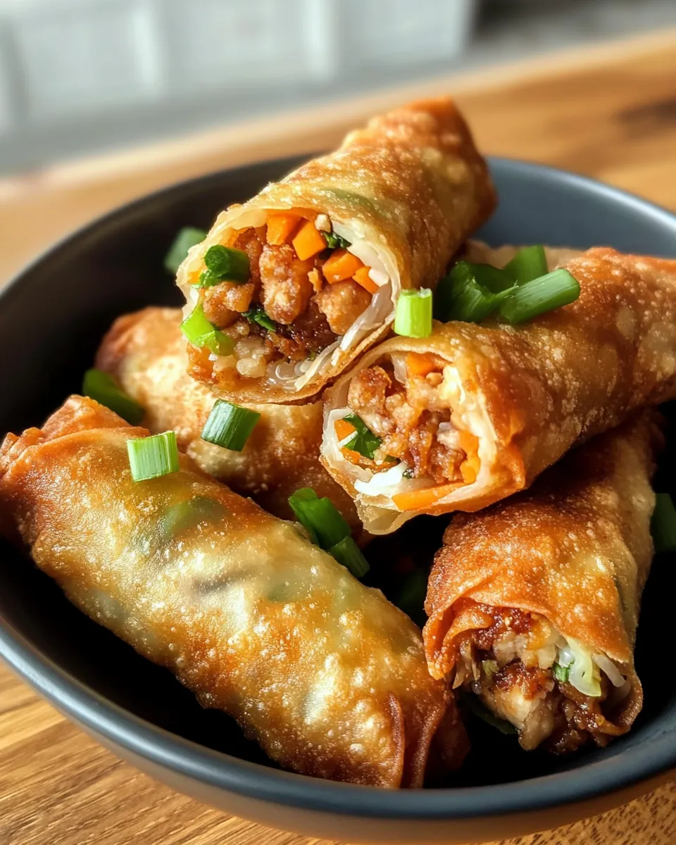 Classic Air-Fryer Crunchy Lomein Spring Rolls dish photo
