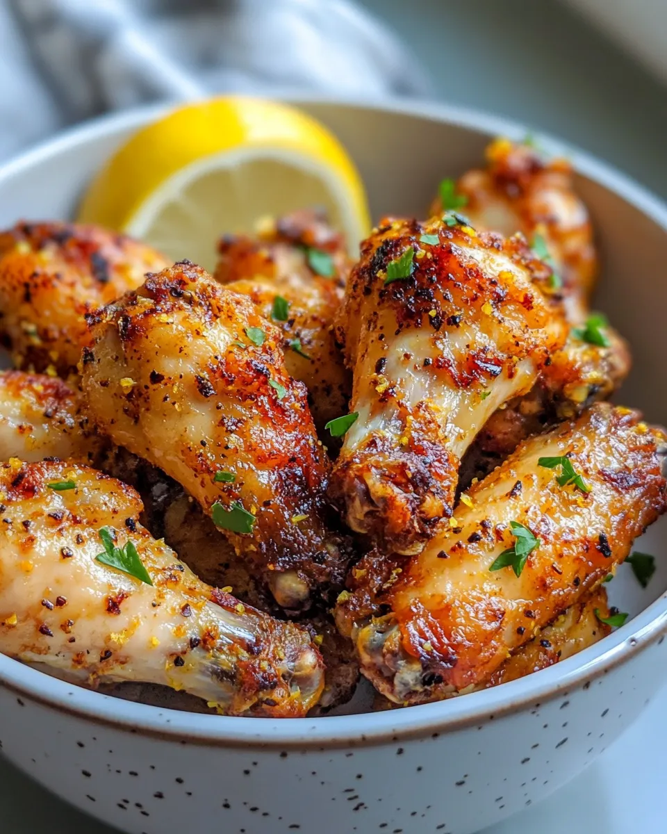 Classic Air-Fryer Lemon-Pepper Chicken Wings image