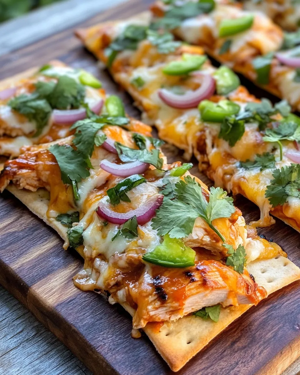 Delicious BBQ-Ranch Chicken Flatbreads dish photo