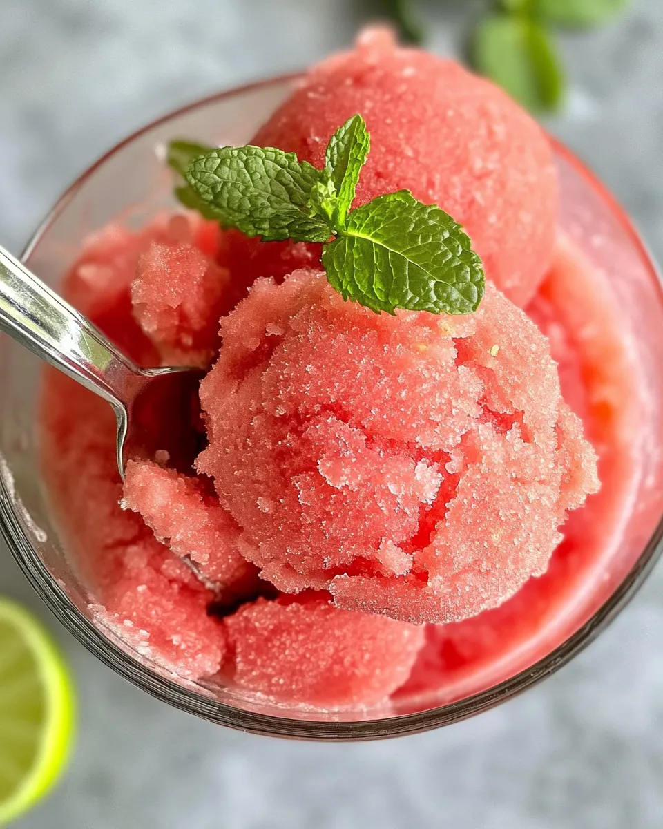 Easy Blender-Fresh Watermelon Sorbet recipe photo