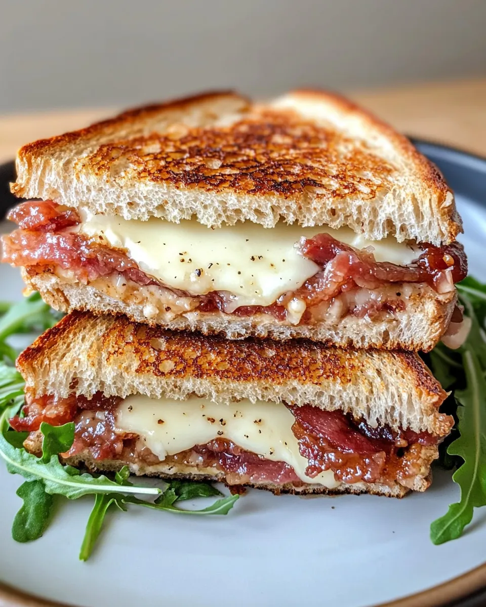Homemade Brie & Fig-Jam Grilled Cheese dish photo