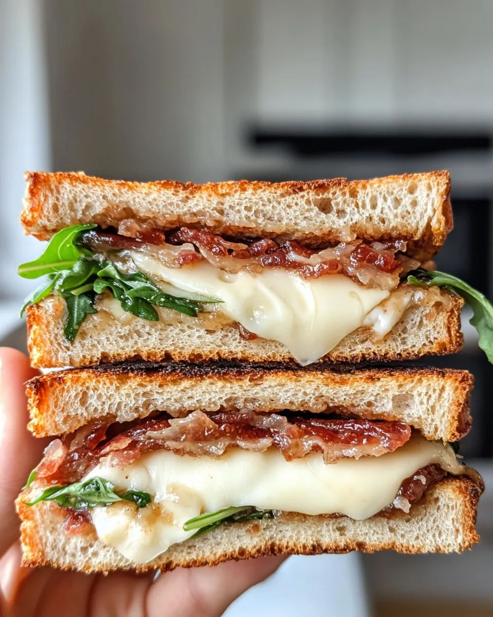 Easy Brie & Fig-Jam Grilled Cheese food shot
