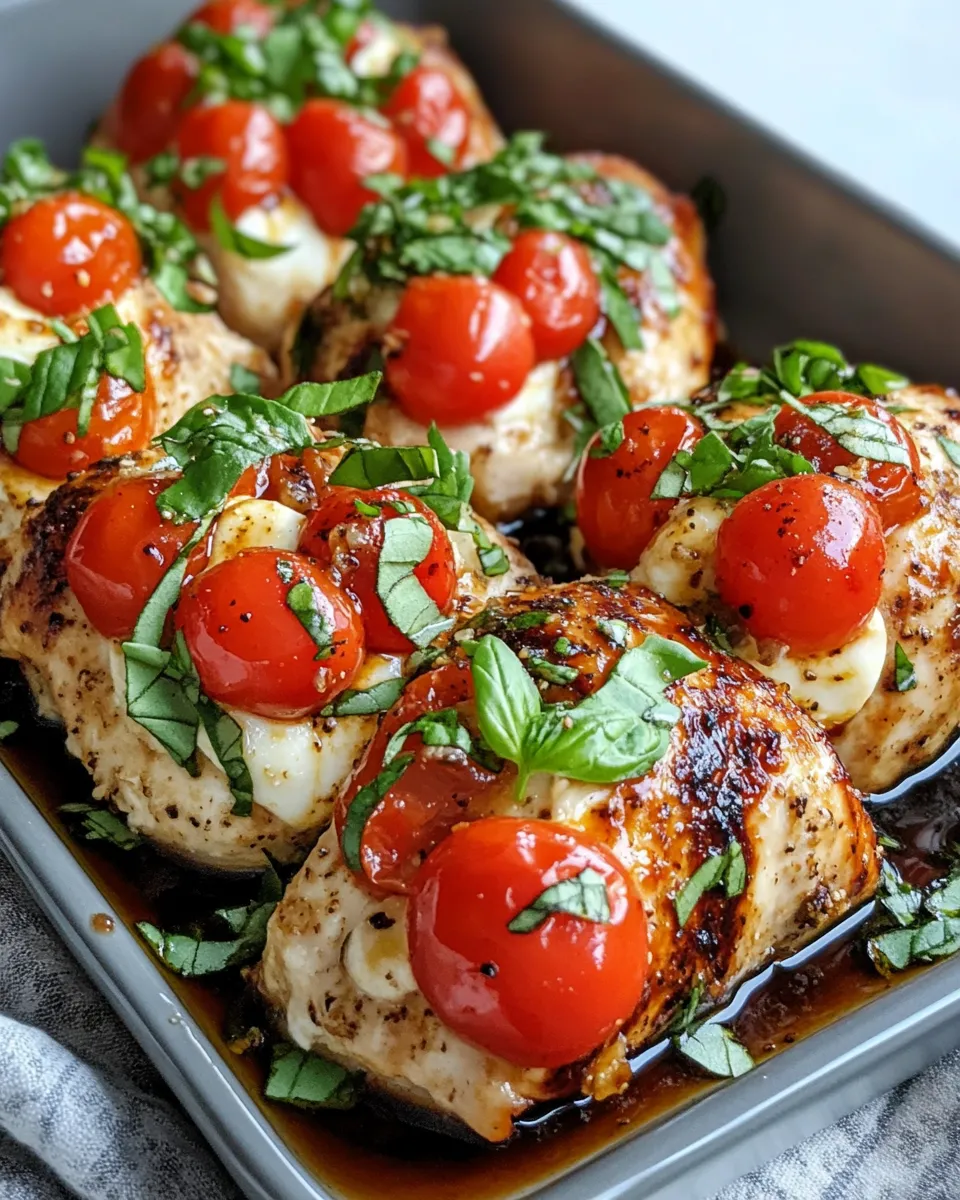 Easy Caprese-Stuffed Chicken Breasts food shot