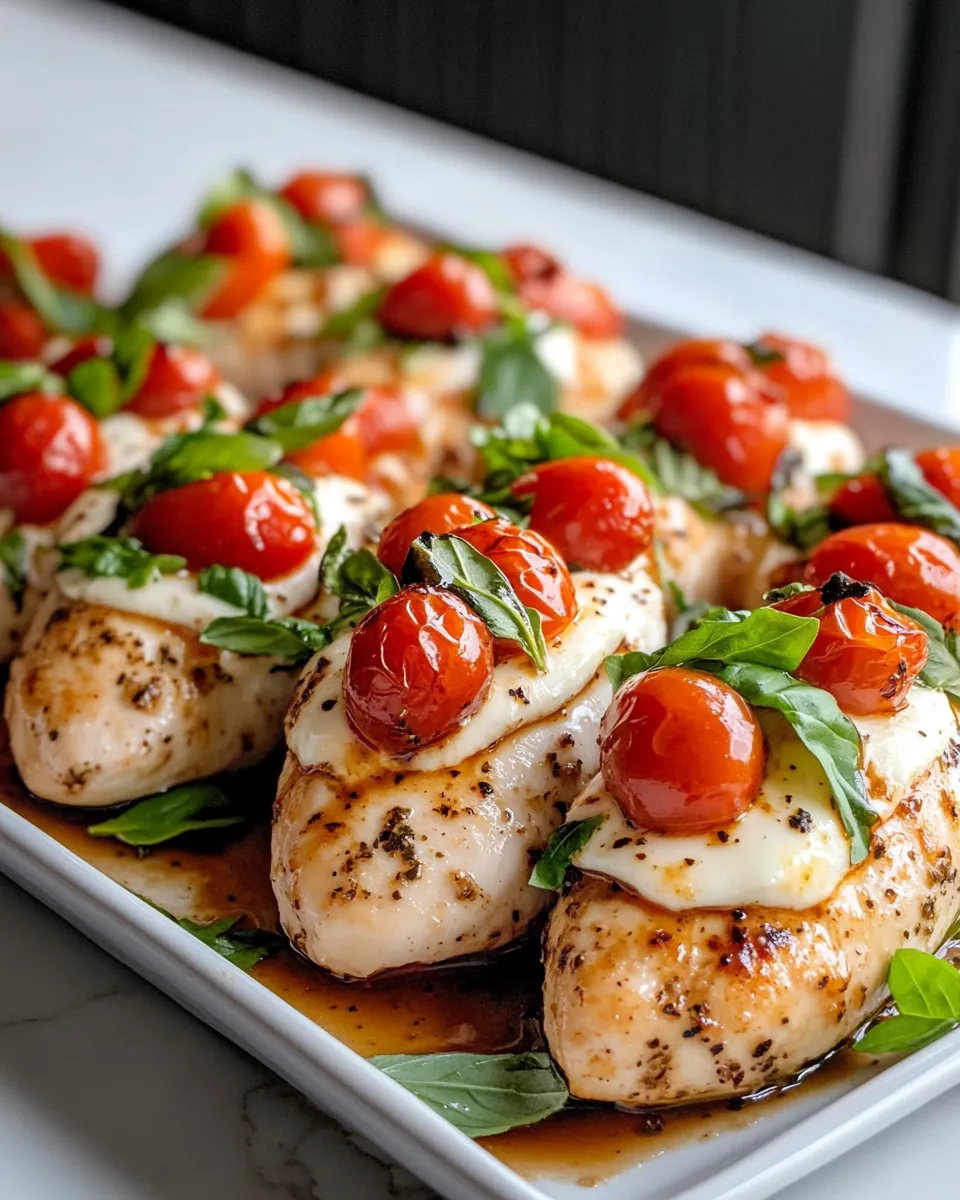 Perfect Caprese-Stuffed Chicken Breasts plate image