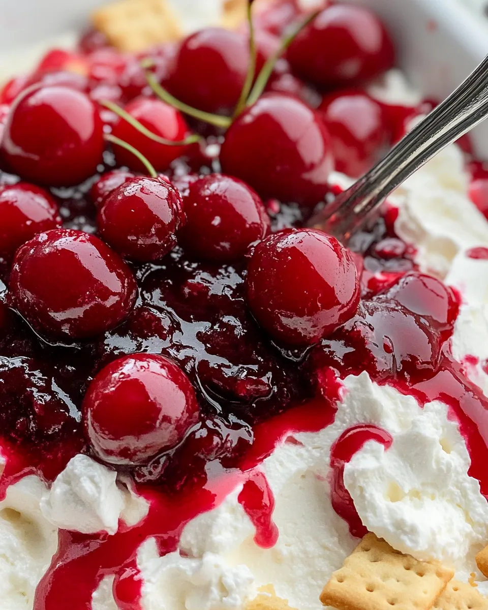 Classic Cherry Cheesecake Dip dish photo