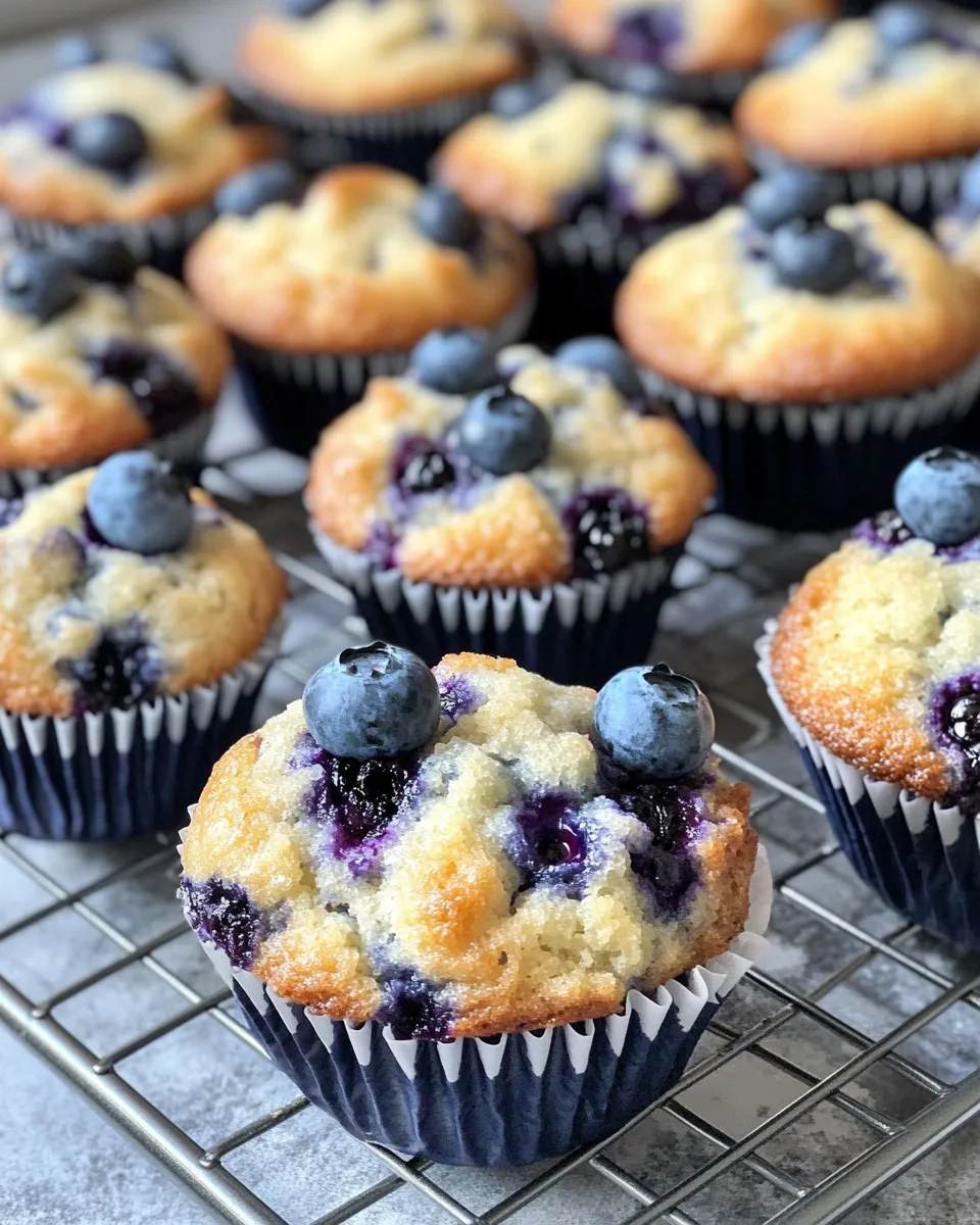 Quick Classic Blueberry Muffins food shot