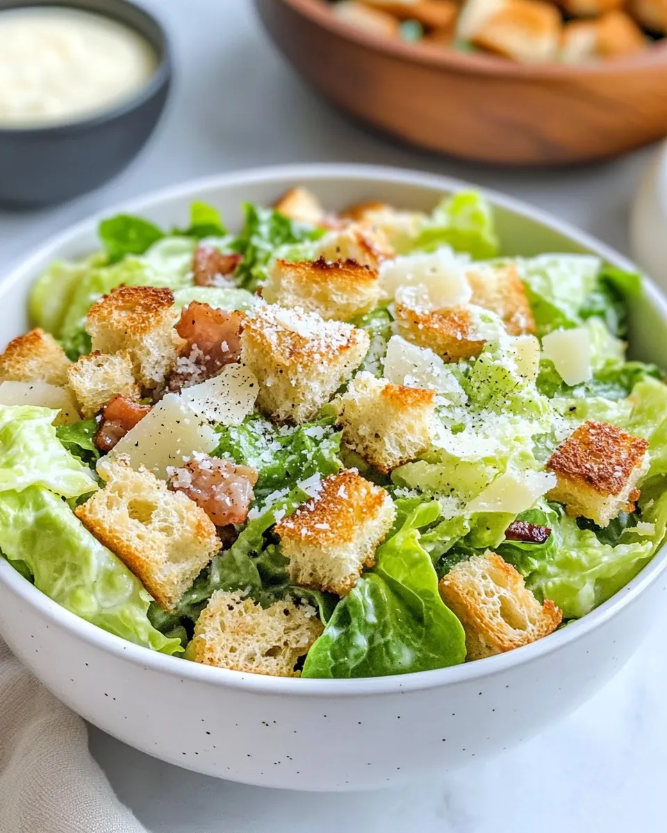 Delicious Classic Caesar Salad (Homemade Dressing) dish photo