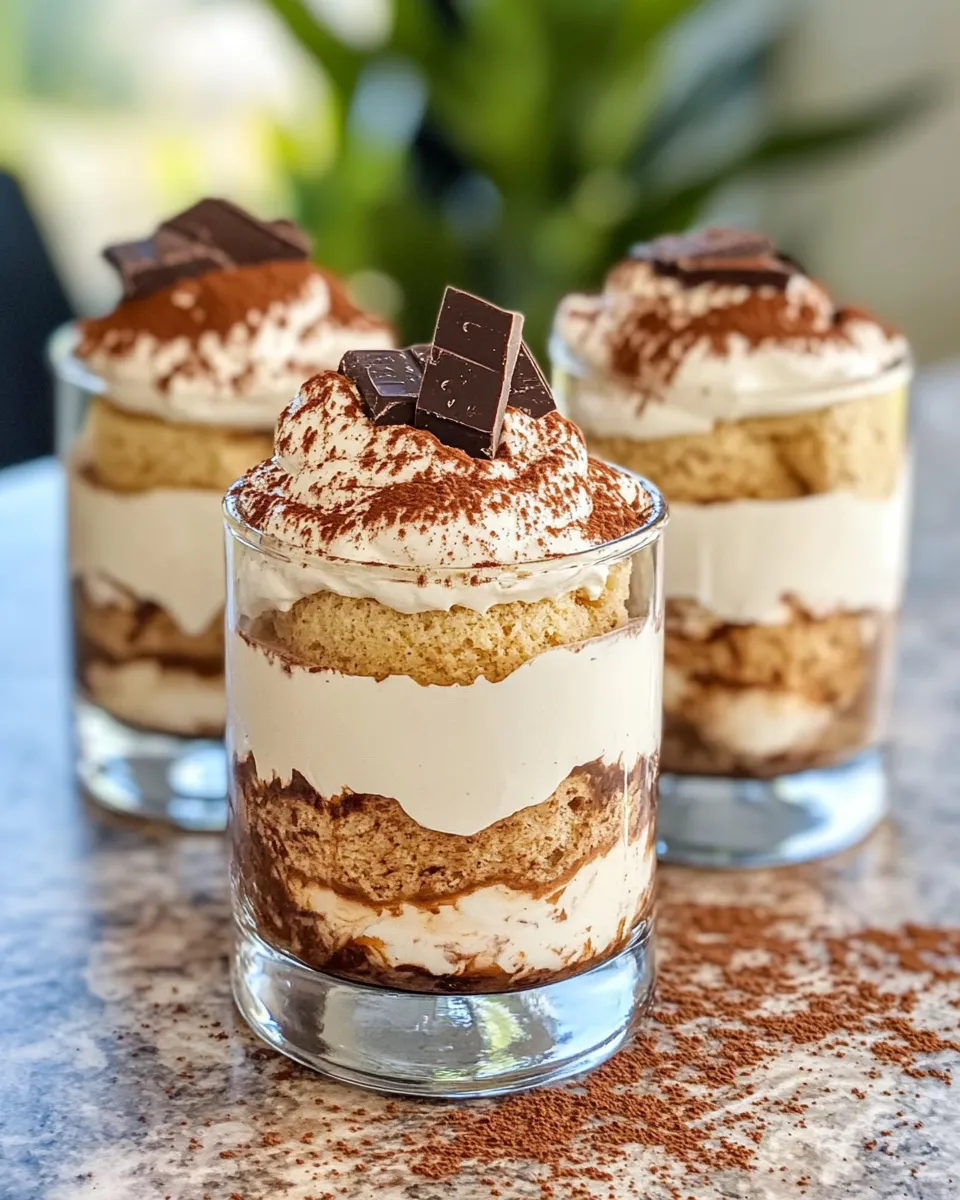 Delicious Coffee-Free Tiramisu Parfaits food shot