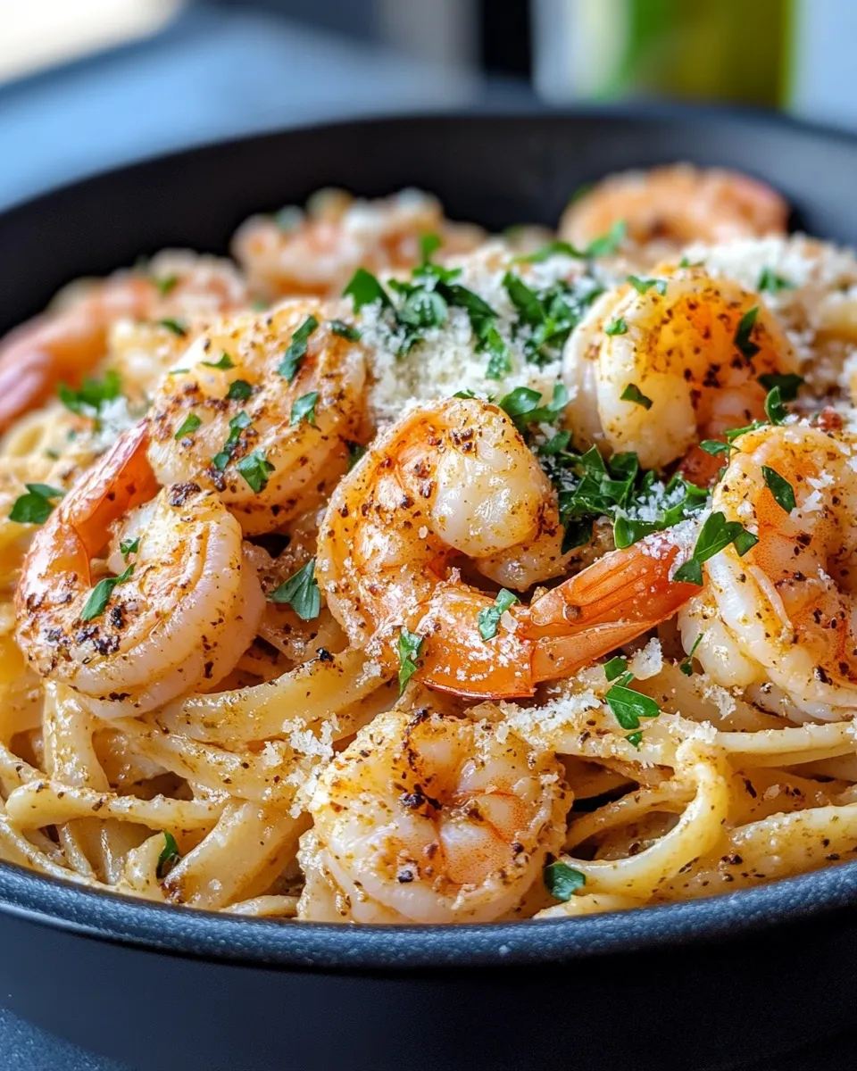 Classic Creamy Cajun Shrimp Linguine dish photo