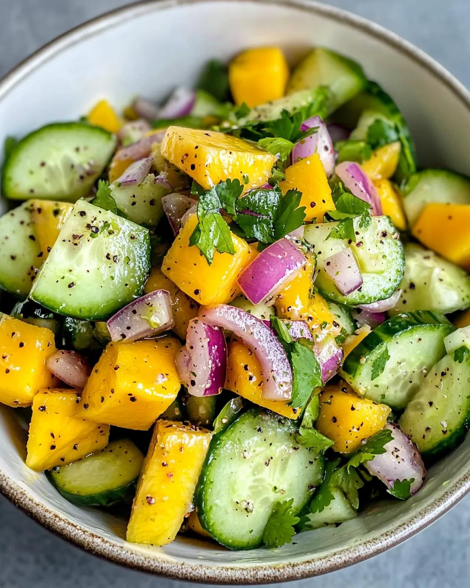 Perfect Cucumber-Mango TajÃ­n Salad photo