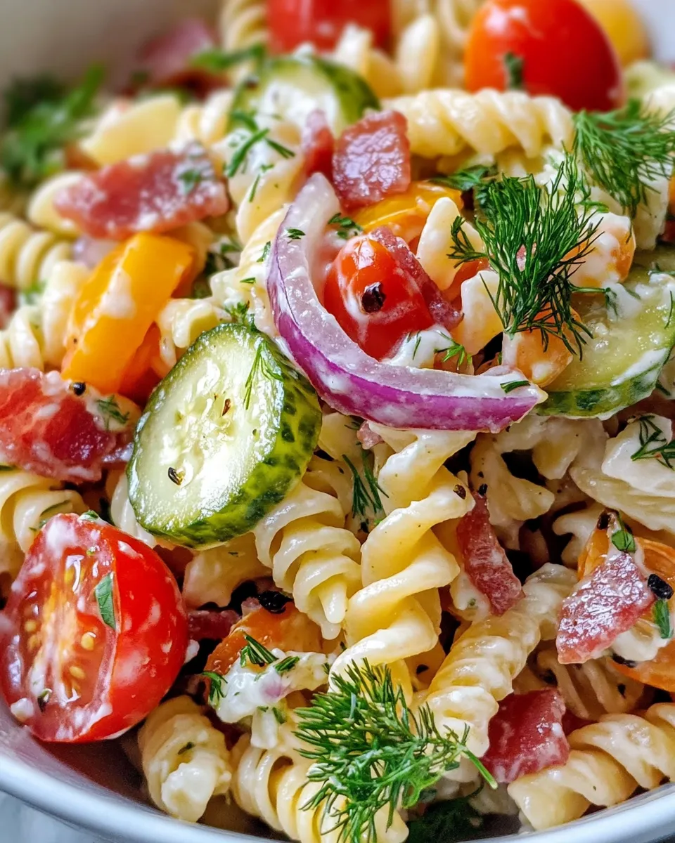 Delicious Dill-Pickle Pasta Salad (Overnight) plate image