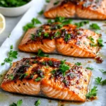 Homemade Fig-Jam Glazed Salmon Fillets recipe photo
