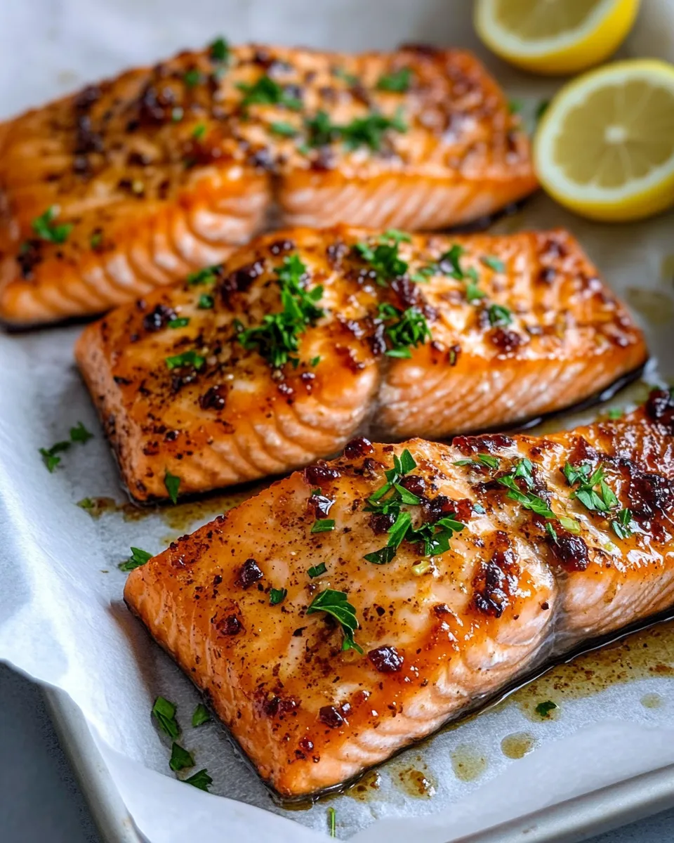 Easy Fig-Jam Glazed Salmon Fillets food shot