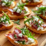 Homemade Fig-Jam & Prosciutto Crostini recipe photo