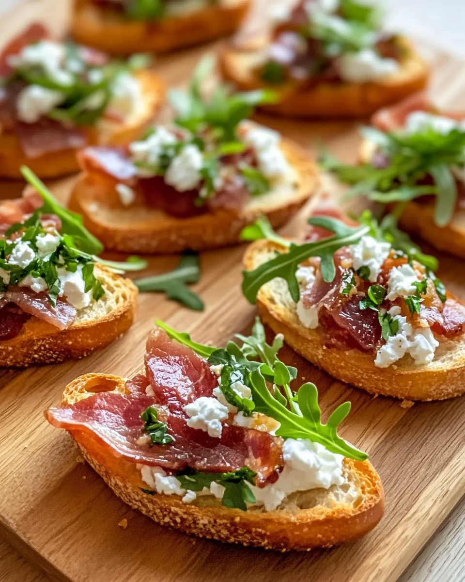 Homemade Fig-Jam & Prosciutto Crostini recipe photo