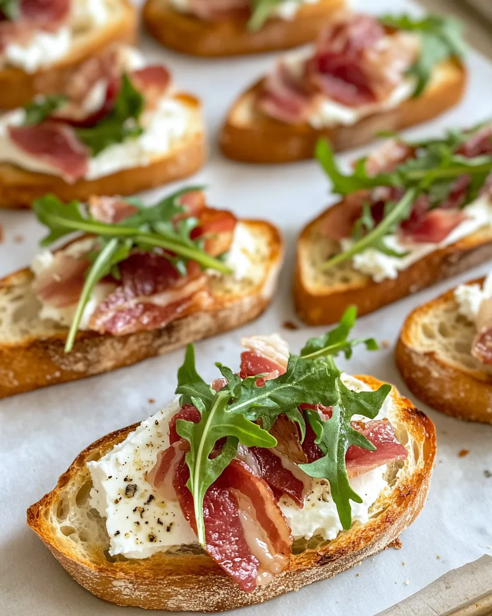 Classic Fig-Jam & Prosciutto Crostini dish photo