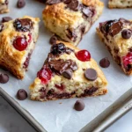 Homemade Fresh-Cherry Chocolate-Chip Scones recipe photo