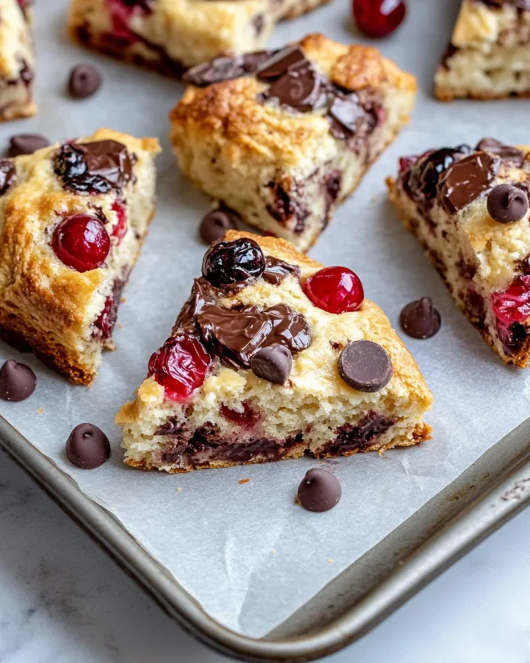 Homemade Fresh-Cherry Chocolate-Chip Scones recipe photo