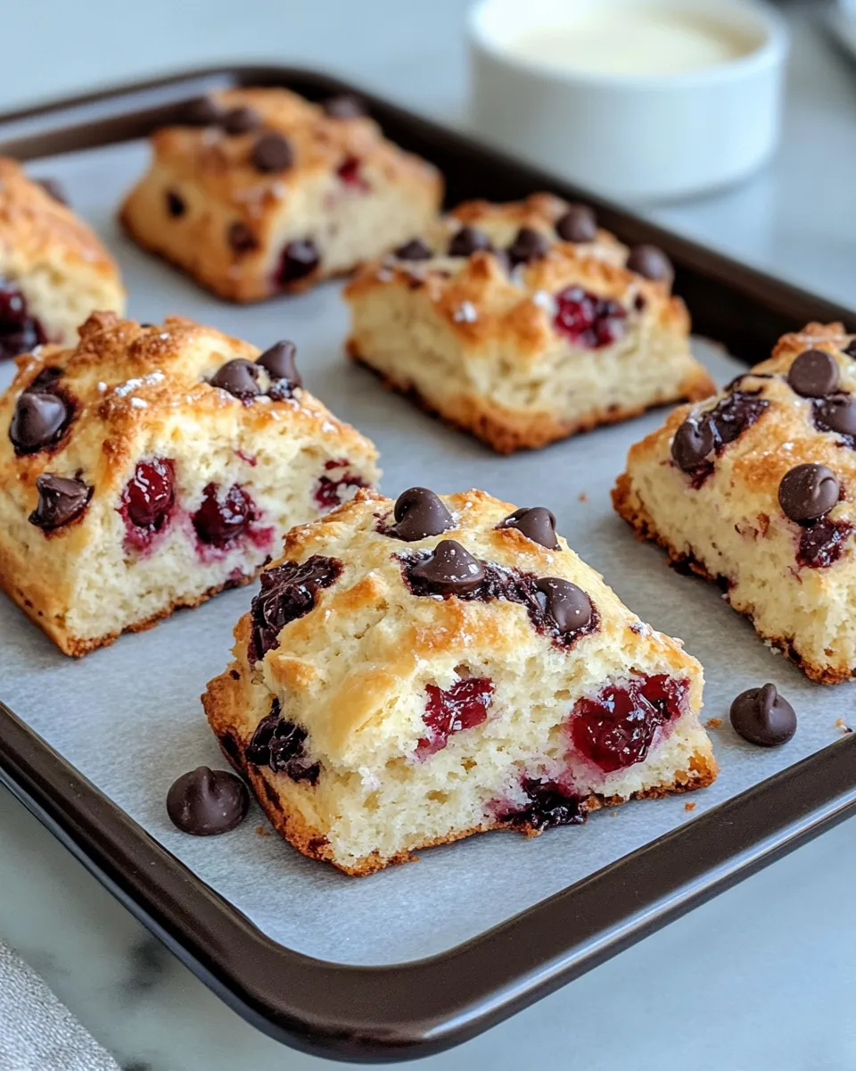 Classic Fresh-Cherry Chocolate-Chip Scones dish photo