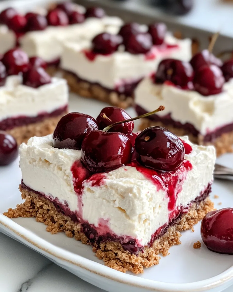 Classic Fresh Cherry Cheesecake Ice-Cream Bars image