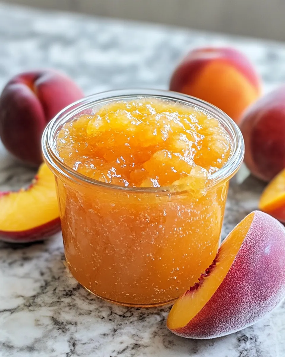 Classic Fresh Peach Freezer Jam (How to Freeze Peaches) image