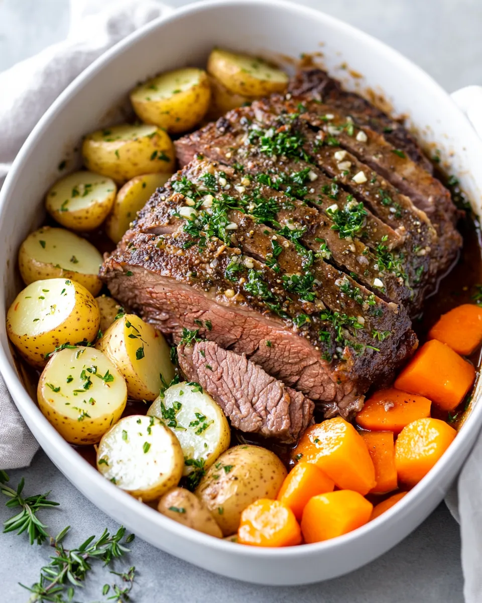 Classic Garlic-Herb Butter Crockpot Pot Roast image