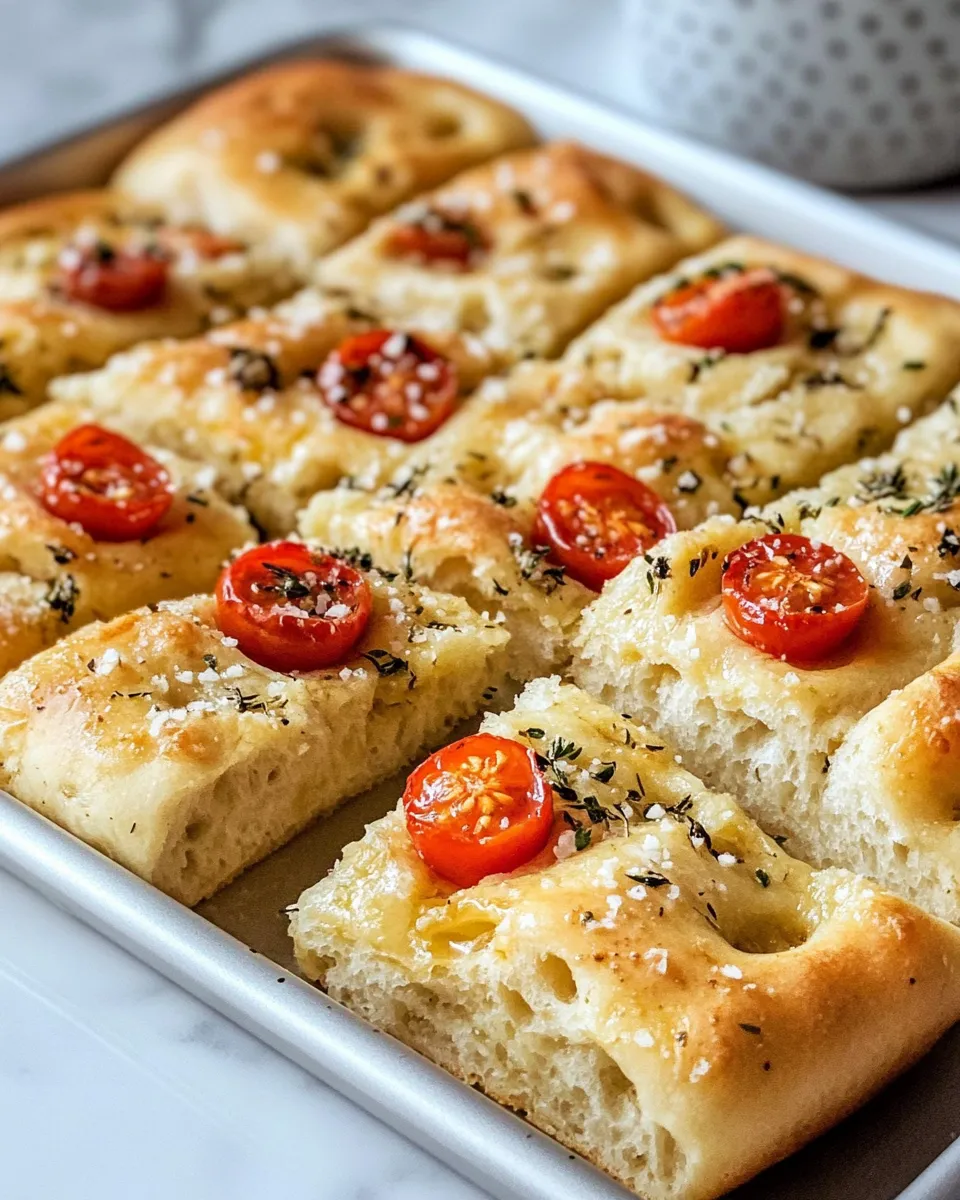 Easy Garlic-Herb Focaccia Garden Bread dish photo