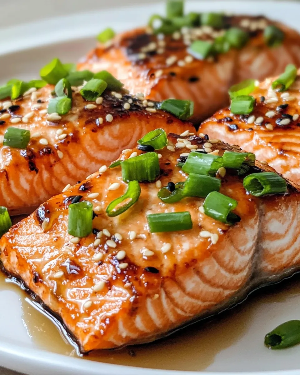 Quick Ginger-Soy Glazed Salmon Fillet food shot