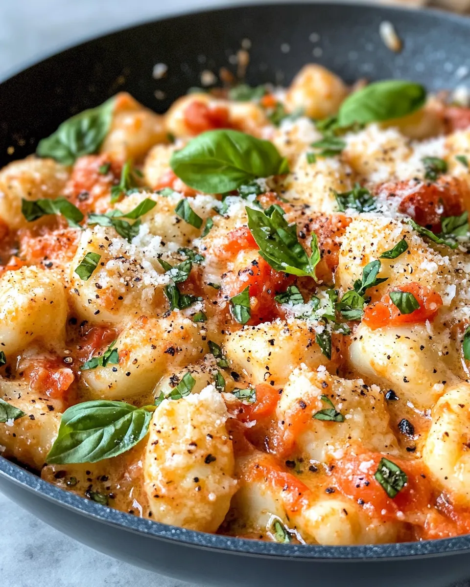 Delicious Gnocchi in Tomato-Cream Sauce (30 Min) food shot