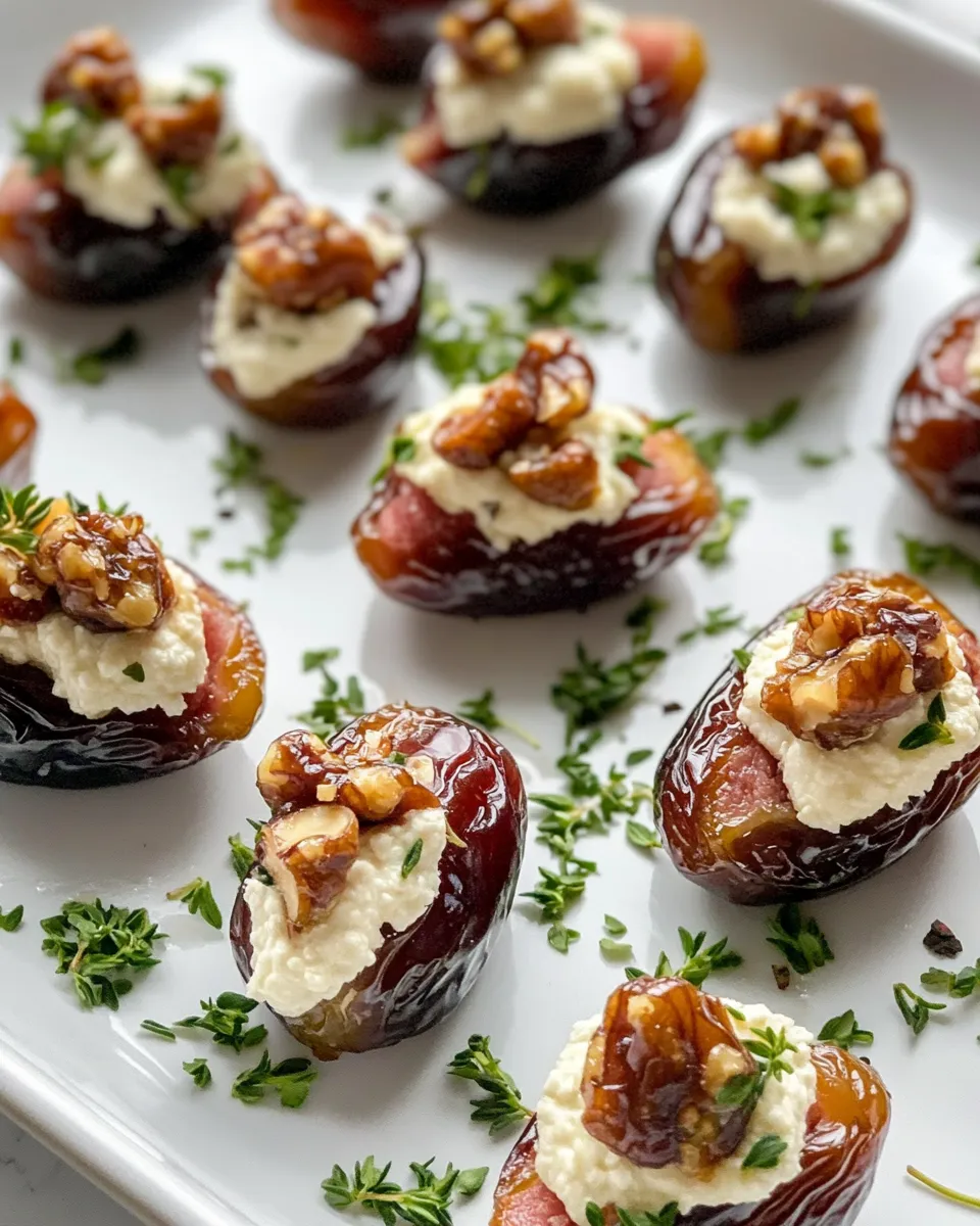 Easy Goat-Cheese & Fig-Jam Stuffed Dates recipe image