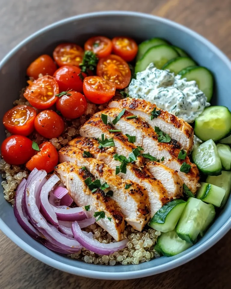 Homemade Greek Chicken Gyro Bowls photo