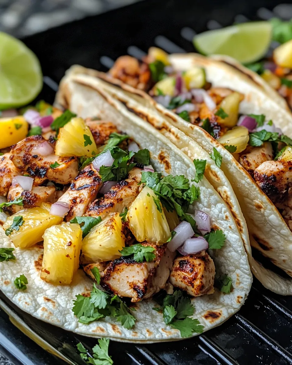 Classic Grilled Pineapple Chicken Tacos image
