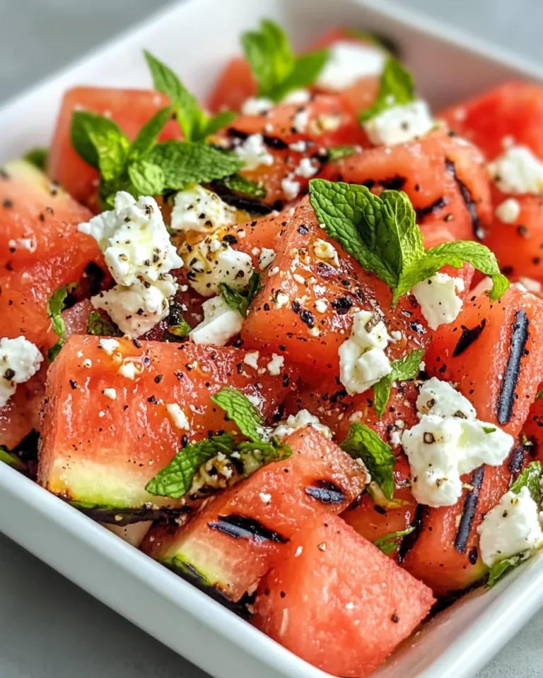 Homemade Grilled Watermelon & Feta Summer Salad photo