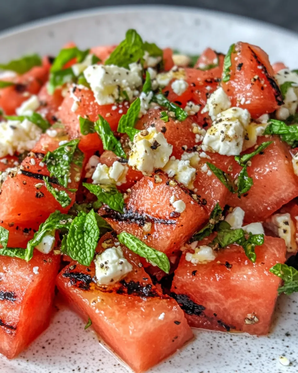 Delicious Grilled Watermelon & Feta Summer Salad dish photo