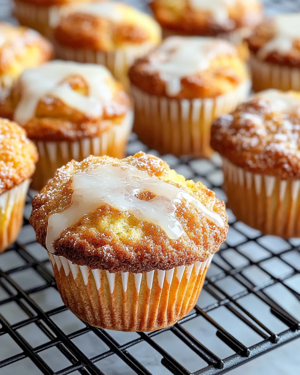 Easy Lemon-Glazed Zucchini Bread Muffins food shot
