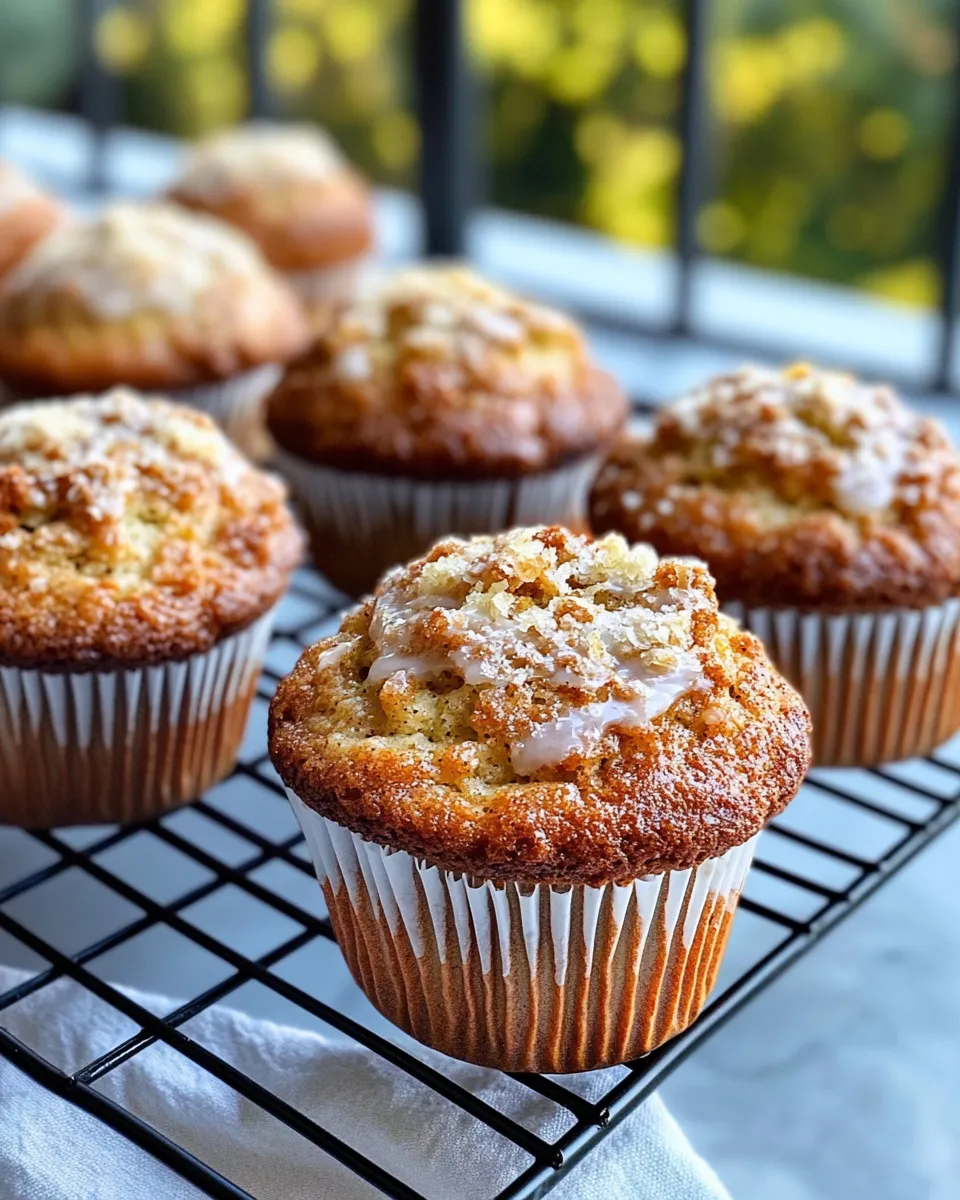 Delicious Lemon-Glazed Zucchini Bread Muffins plate image