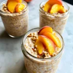 Homemade Loaded Peach Cobbler Overnight Oats photo