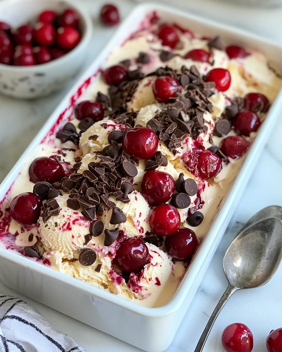 Classic No-Churn Cherry Garcia Ice Cream image
