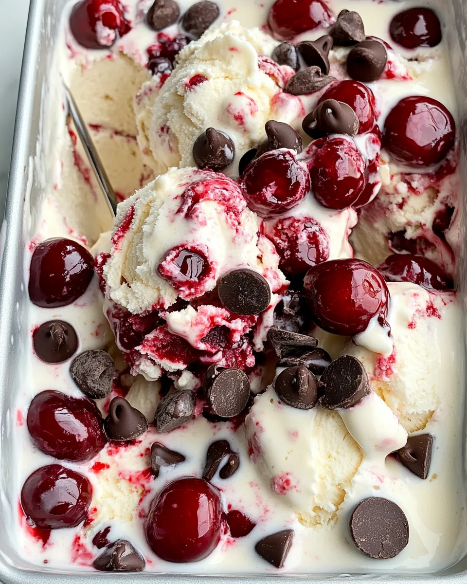 Easy No-Churn Cherry Garcia Ice Cream recipe photo