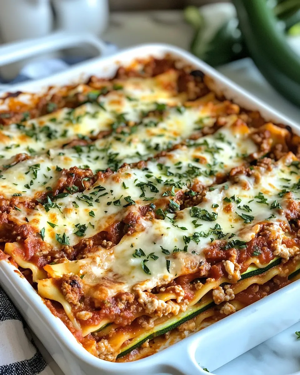 Easy No-Noodle Zucchini Lasagna food shot